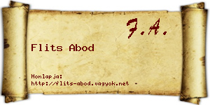 Flits Abod névjegykártya